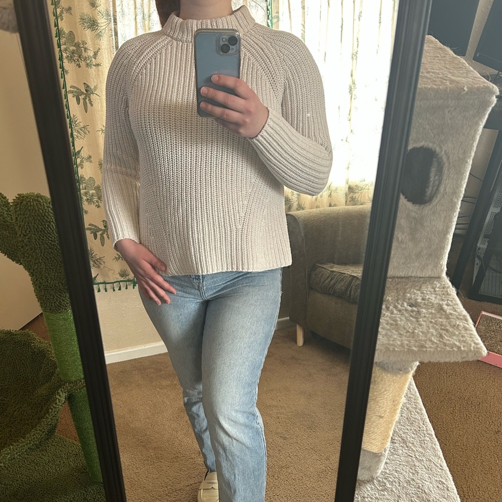 Goodthreads Off-white Heavy Turtleneck Sweater